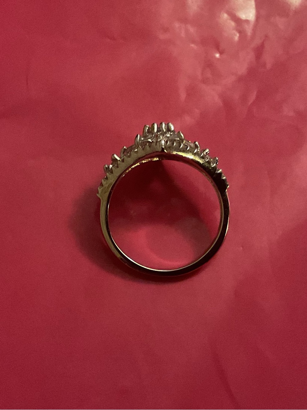 925 SS Art Deco Statement Cocktail Ring | Geometric Halo CZ | JCM | Size 6–6.5 - Picture 5 of 9